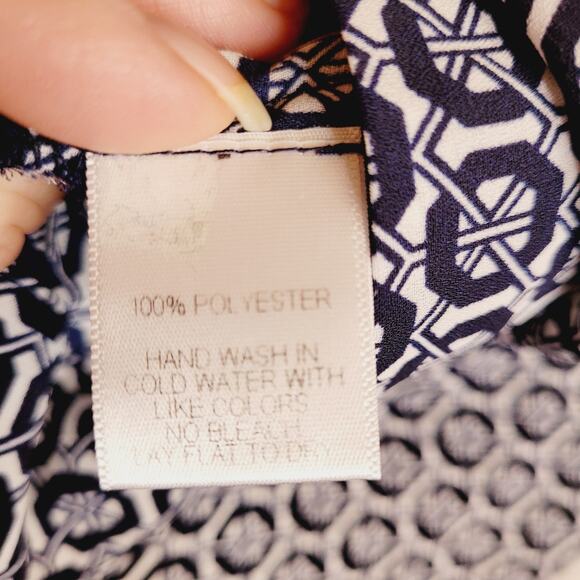 Harlow & Graham black and white geometric print sleeveless top Med Career boho - Picture 7 of 9